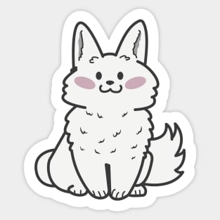 kawaii samoyed dog Sticker